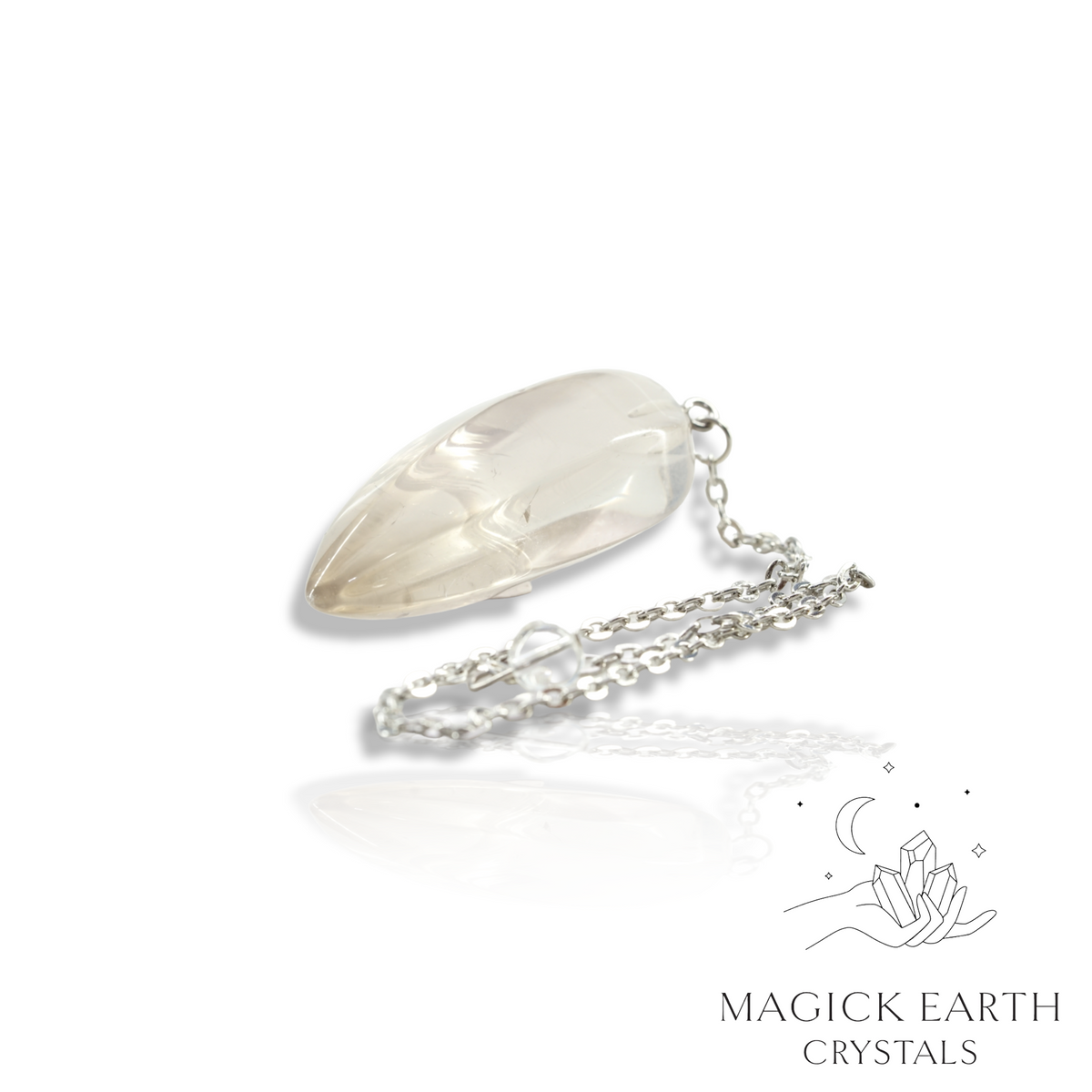 Natural Clear Quartz stylised cone pendulum