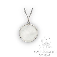 Natural Clear Quartz tree of life pendant view b