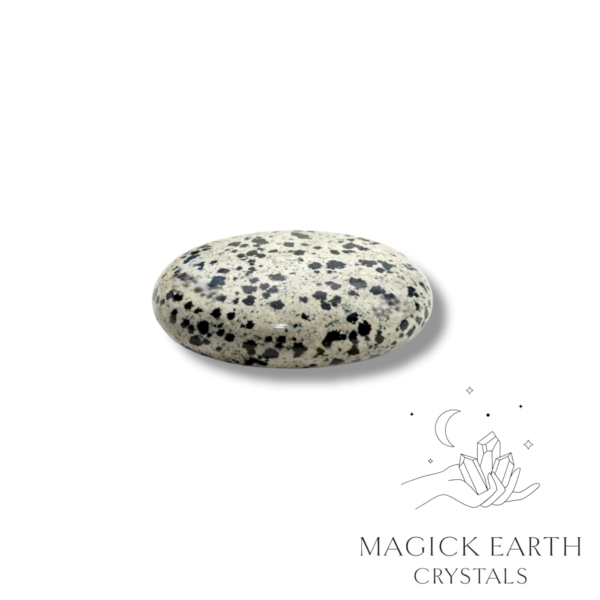 Dalmatian Jasper oval Thumb Stone For Playful Protection