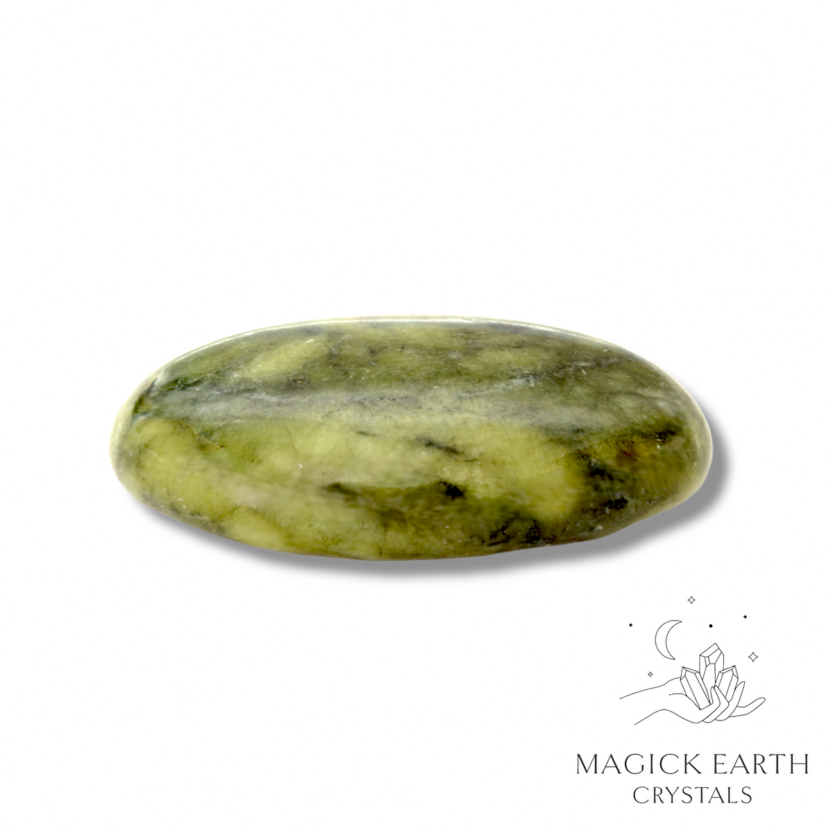Natural Dark Jade crystal massage stone