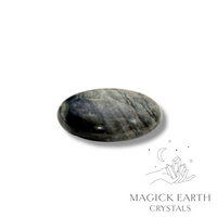 Silver Leaf Jasper Darker Shade Oval Thumb Stone For Grounded Perspective
