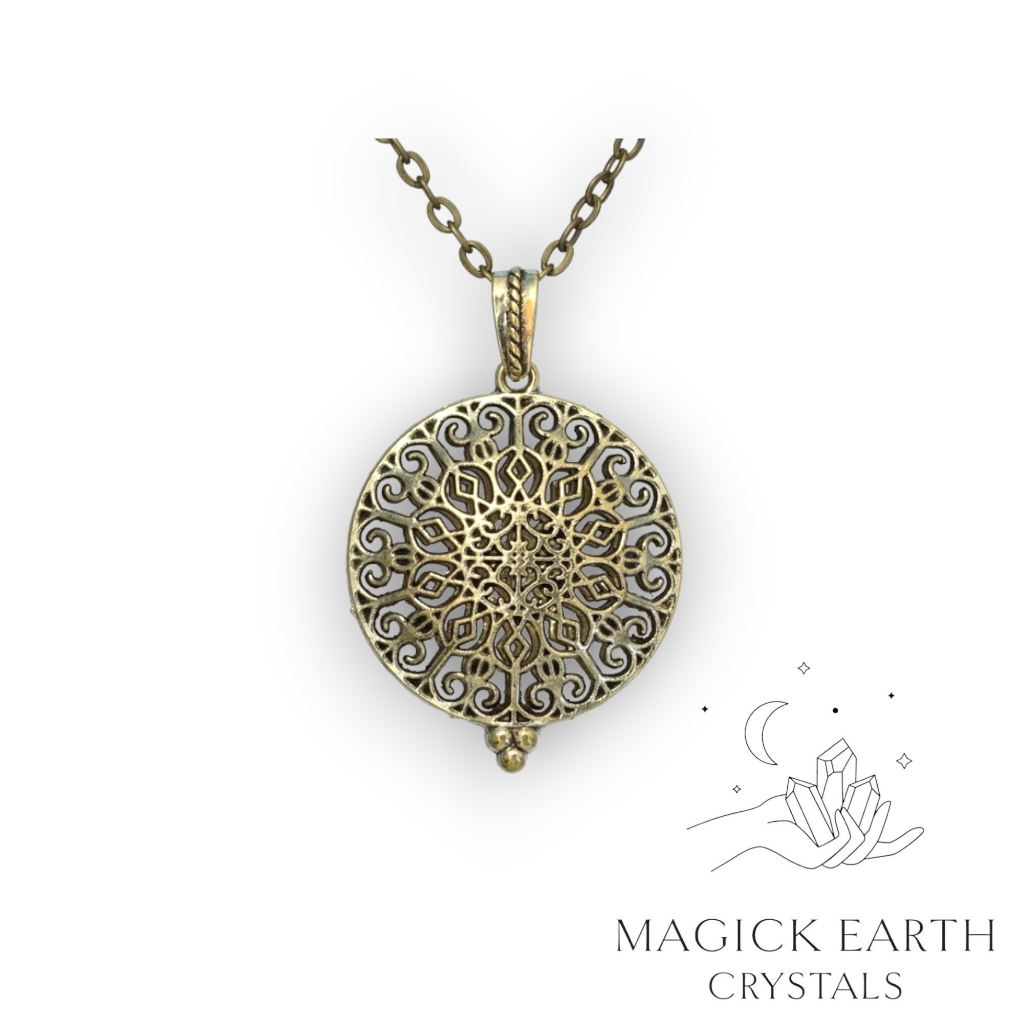 Filigree diffuser pendant view a