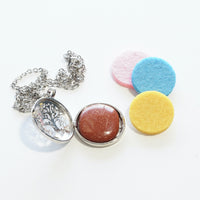 Goldstone tree of life diffuser pendant view c