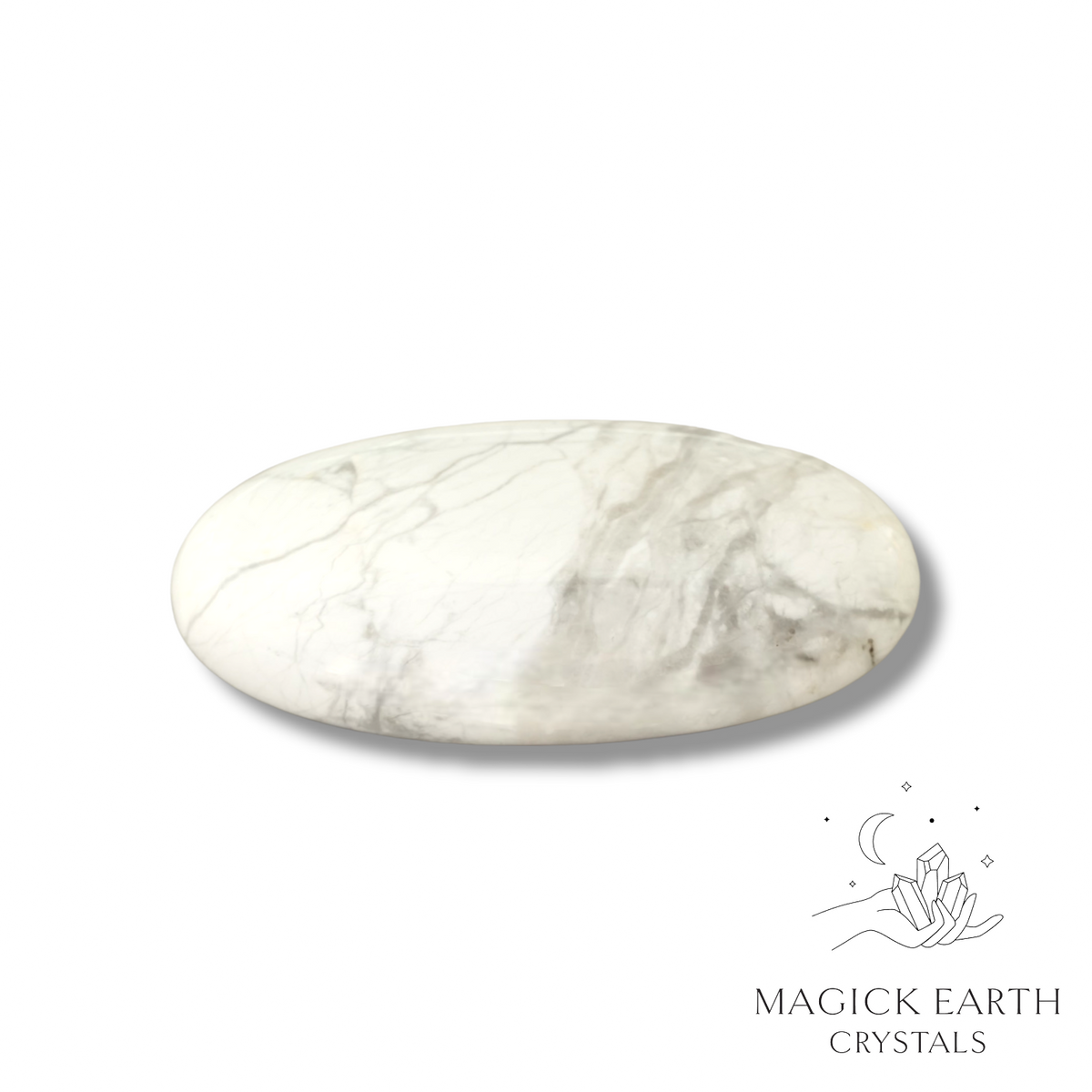Natural Howlite crystal massage stone