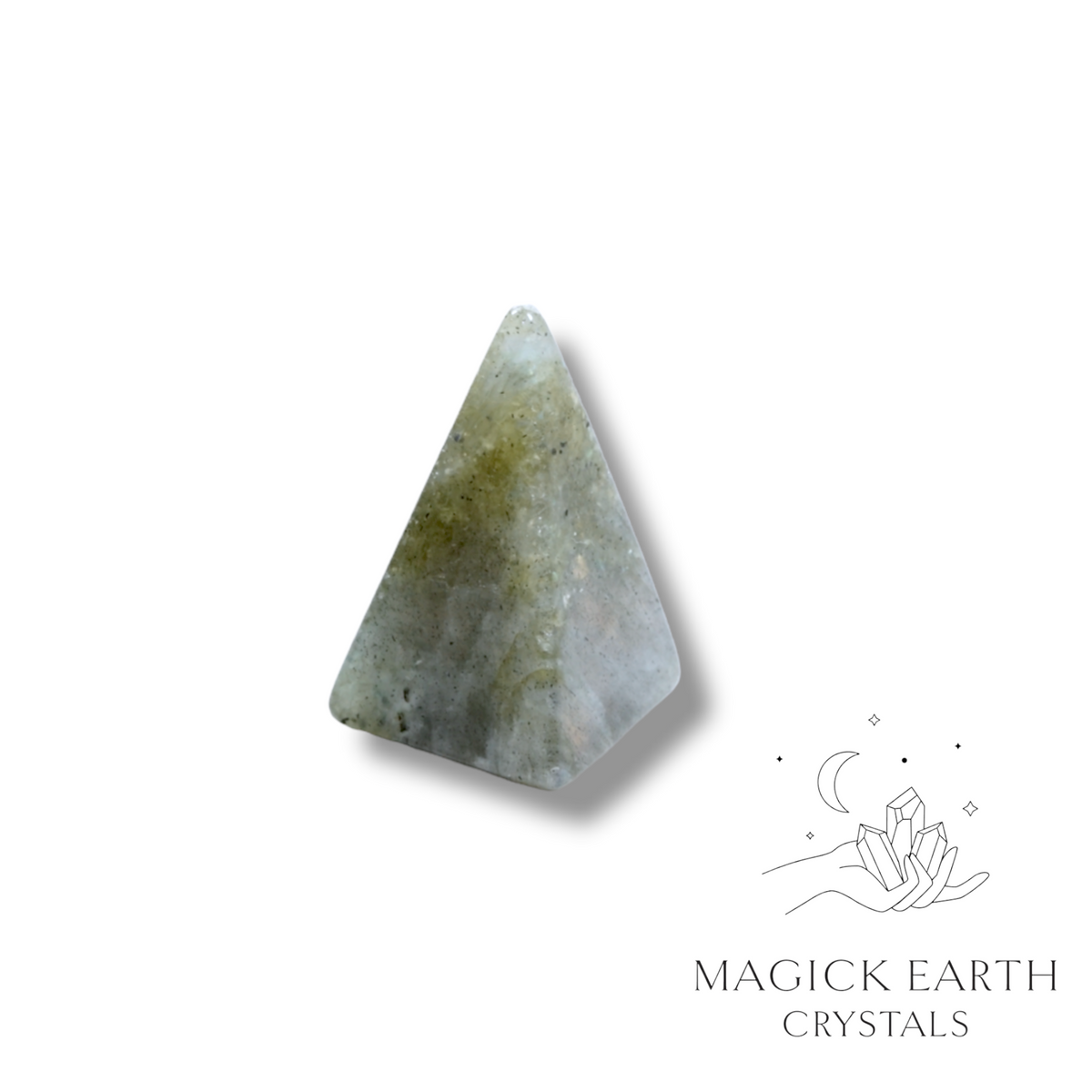 Natural Labradorite crystal mini pyramid tall