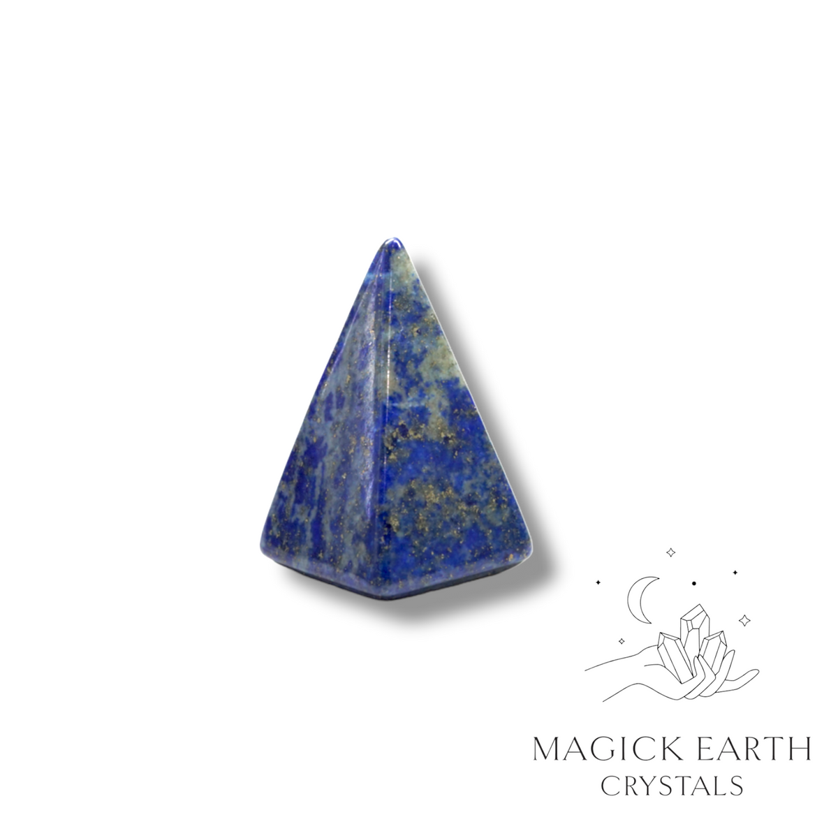 Natural Lapis Lazuli crystal mini pyramid tall