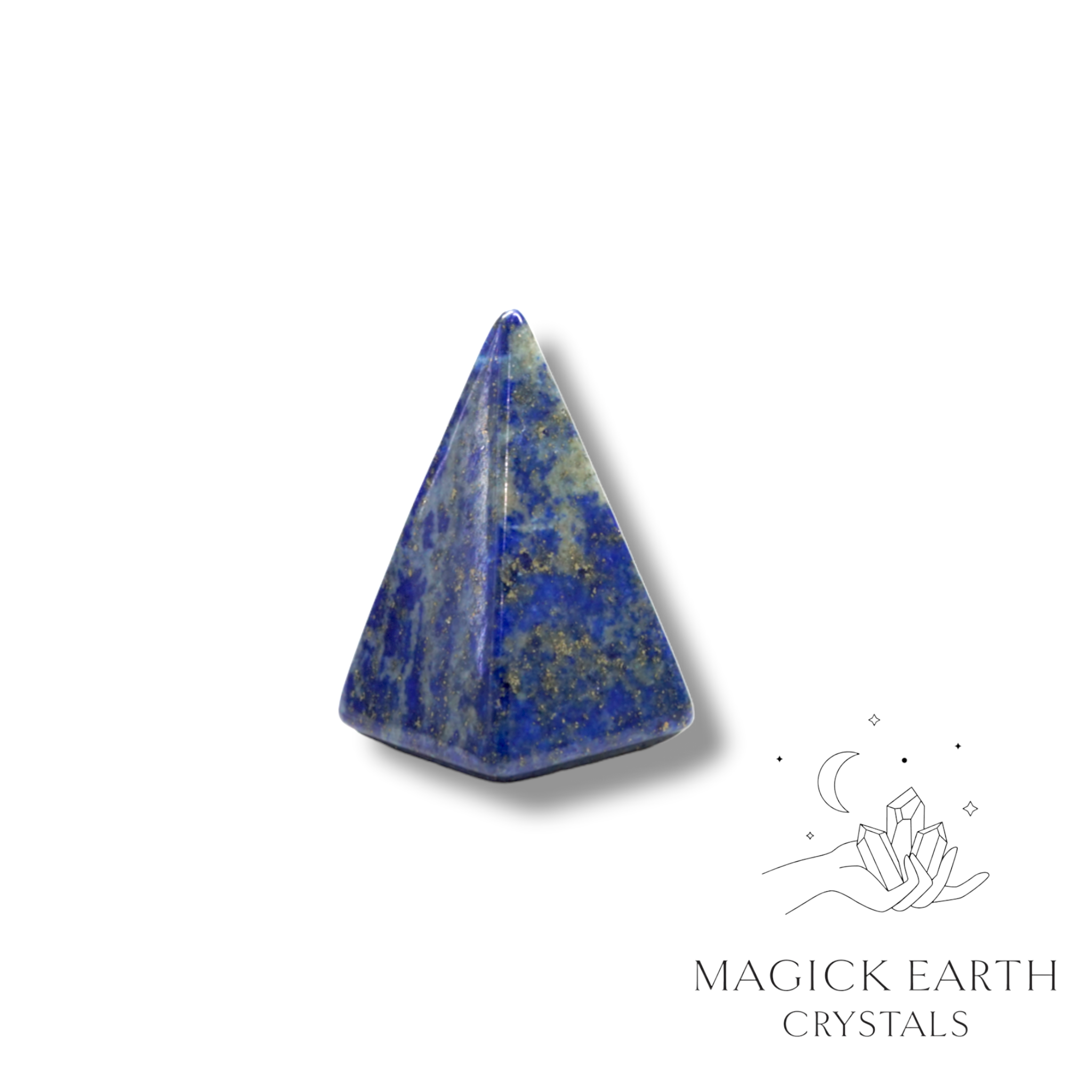 Natural Lapis Lazuli crystal mini pyramid tall
