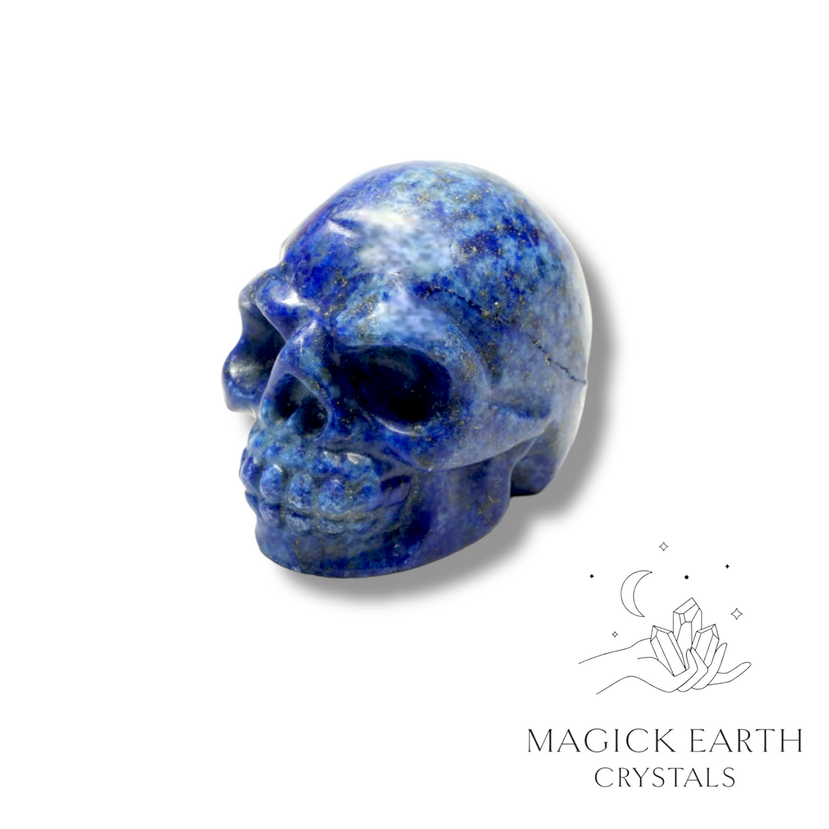 Natural Lapis Lazuli crystal skull view b