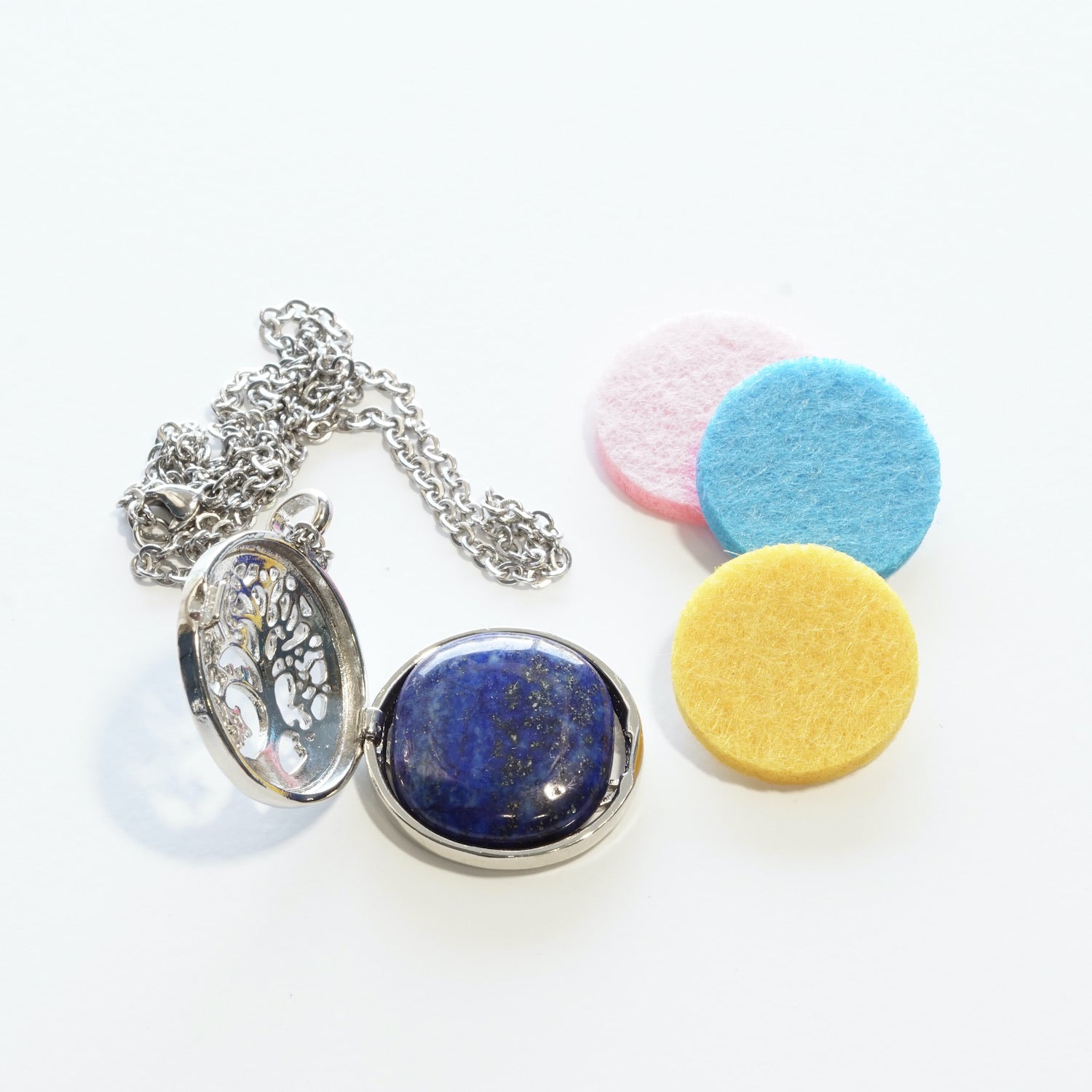  Natural Lapis Lazuli tree of life diffuser pendant view c