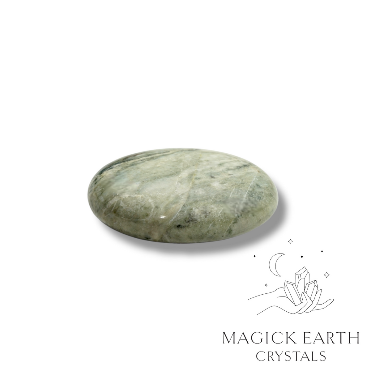 Silver Leaf Jasper Lighter Shade Oval Thumb Stone For Grounded Perspective