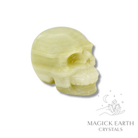 Natural New Jade crystal skull view a