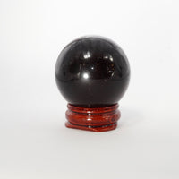 Natural Obsidian crystal sphere view a