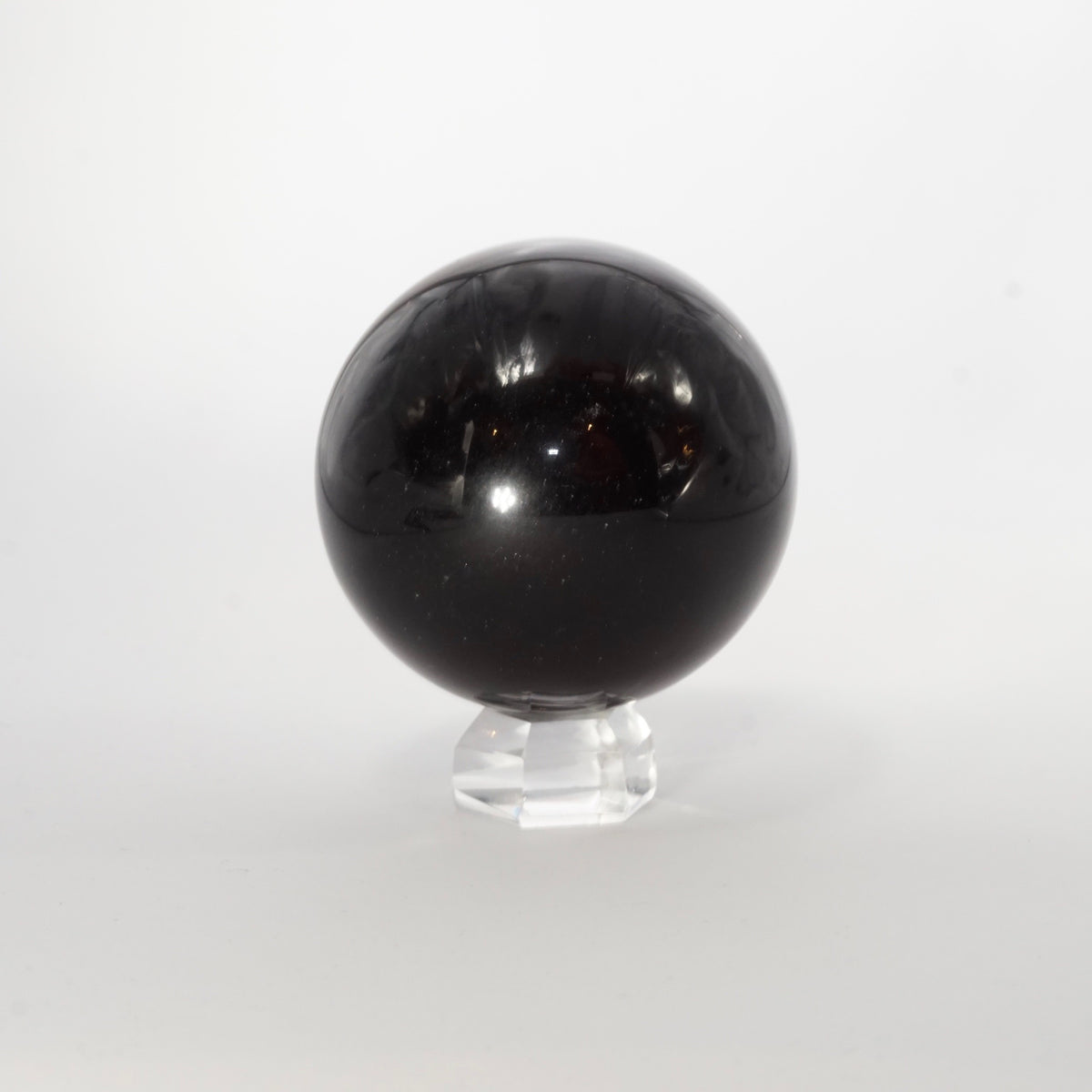 Natural Obsidian crystal sphere view b