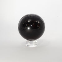 Natural Obsidian crystal sphere view b