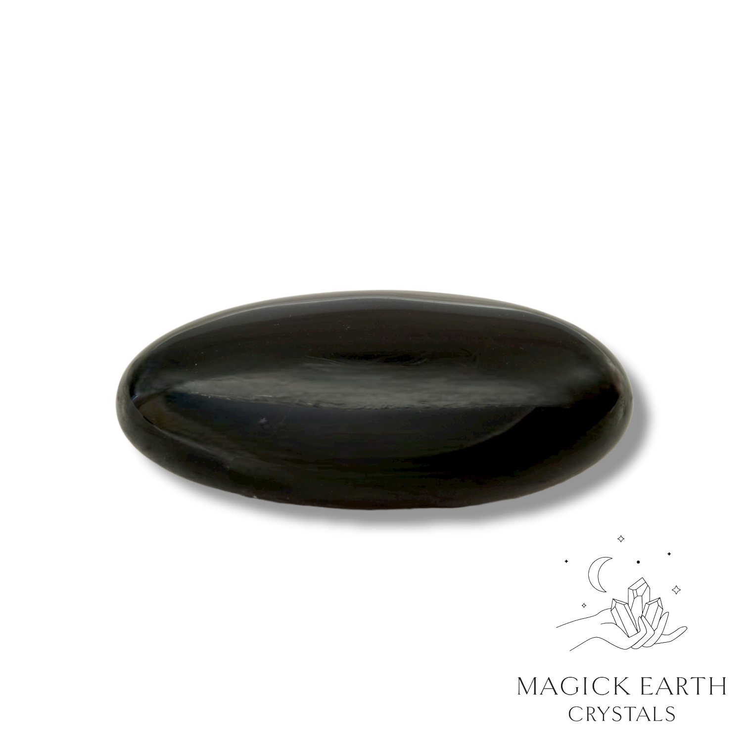 Obsidian Oval Massage Stone  For Tough Love Protection