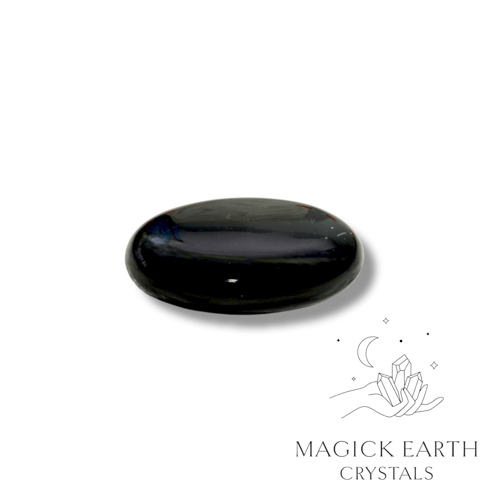 Obsidian Crystal Thumb Stone For Tough Love Protection