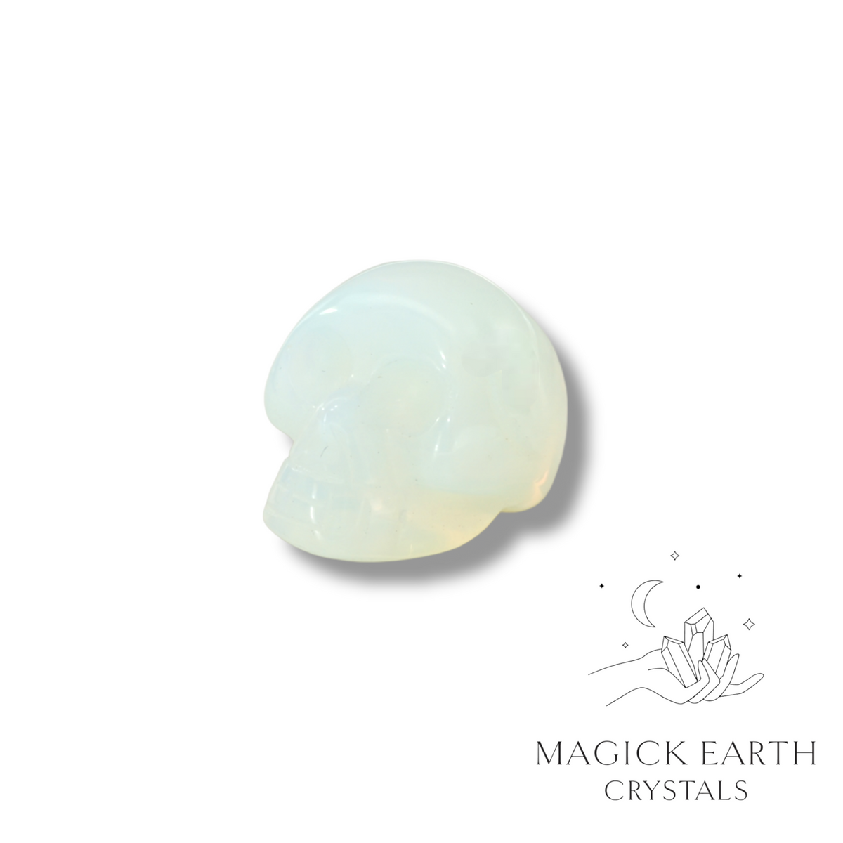 Opalite crystal mini skull view b