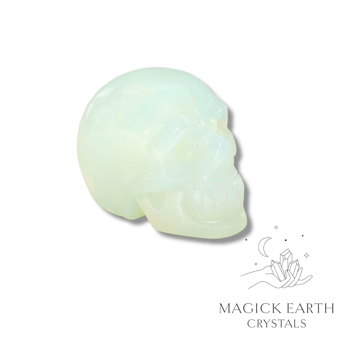 Opalite crystal skull view a
