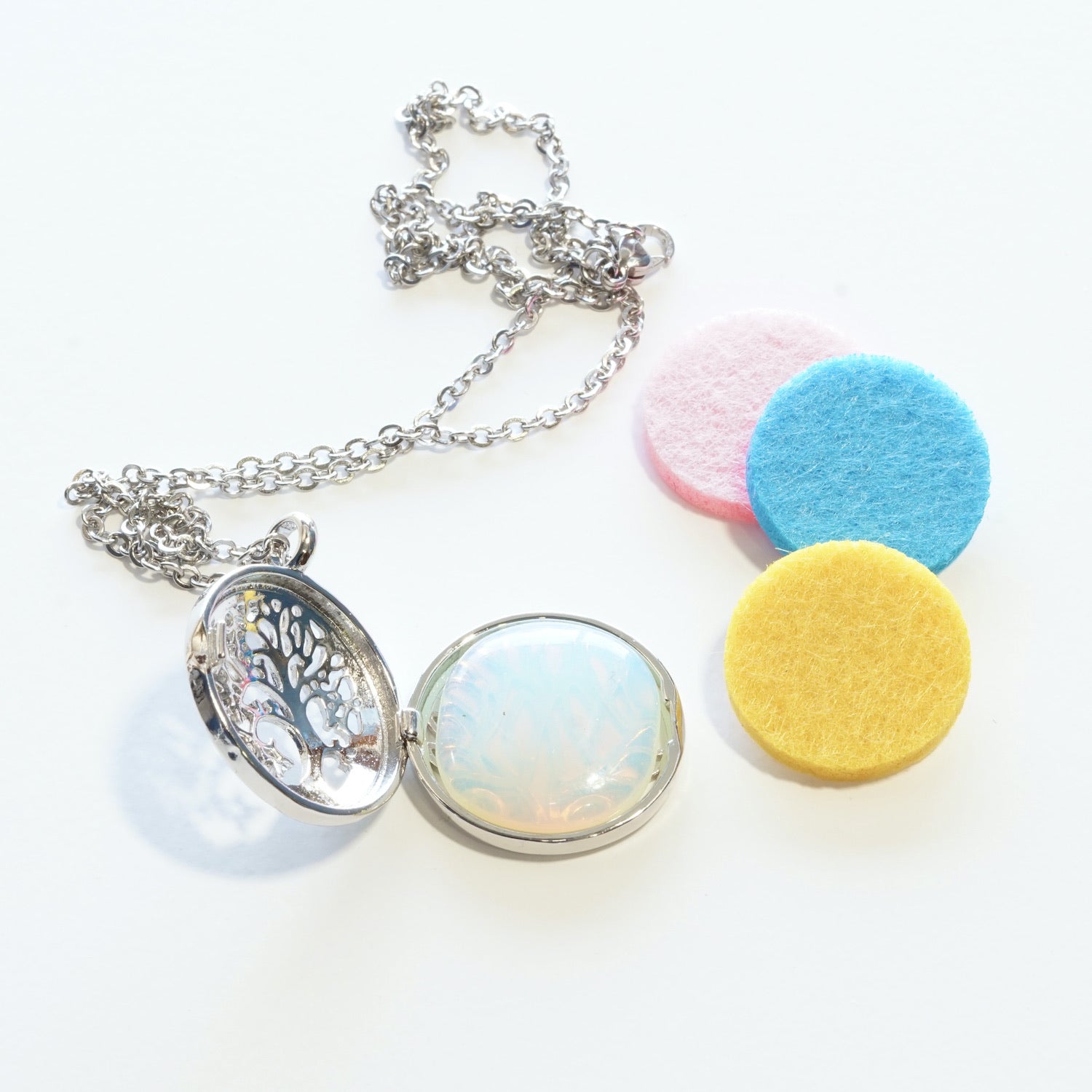 Opalite tree of life diffuser pendant view c