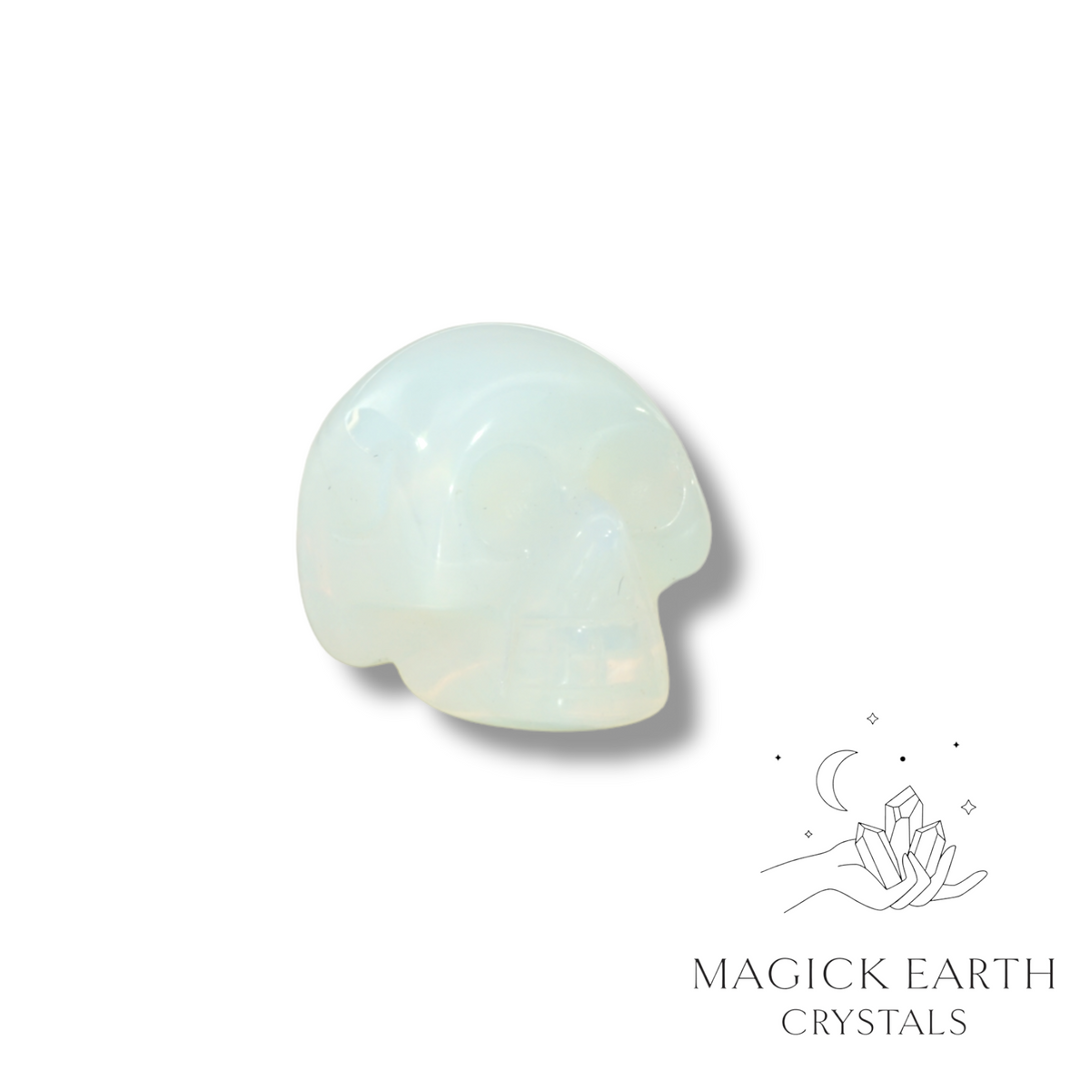 Opalite crystal mini skull view a