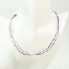 Lavender Organza and Waxed Cotton Necklace with Platinum Findings