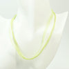 Lime Organza and Waxed Cotton Necklace with Platinum Findings