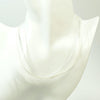 White Organza and Waxed Cotton Necklace with Platinum Findings