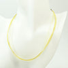 Yellow Organza and Waxed Cotton Necklace with Platinum Findings