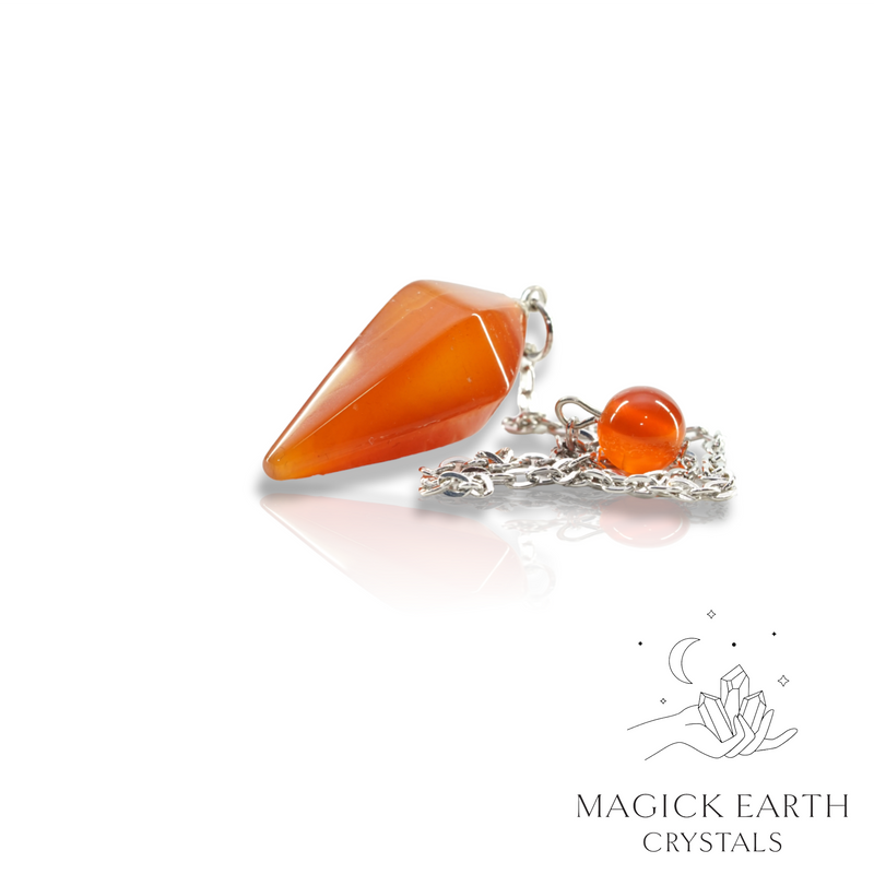 Carnelian Pendulum Small Cone Shape Crystal Gemstone