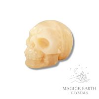 Natural Pink Aventurine crystal skull view b