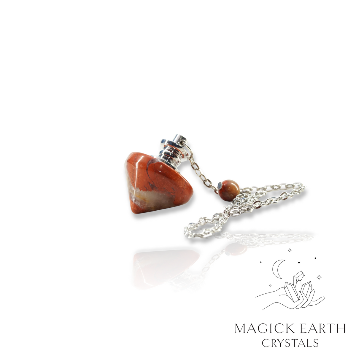 Natural Red Jasper pinnacle crystal pendulum  