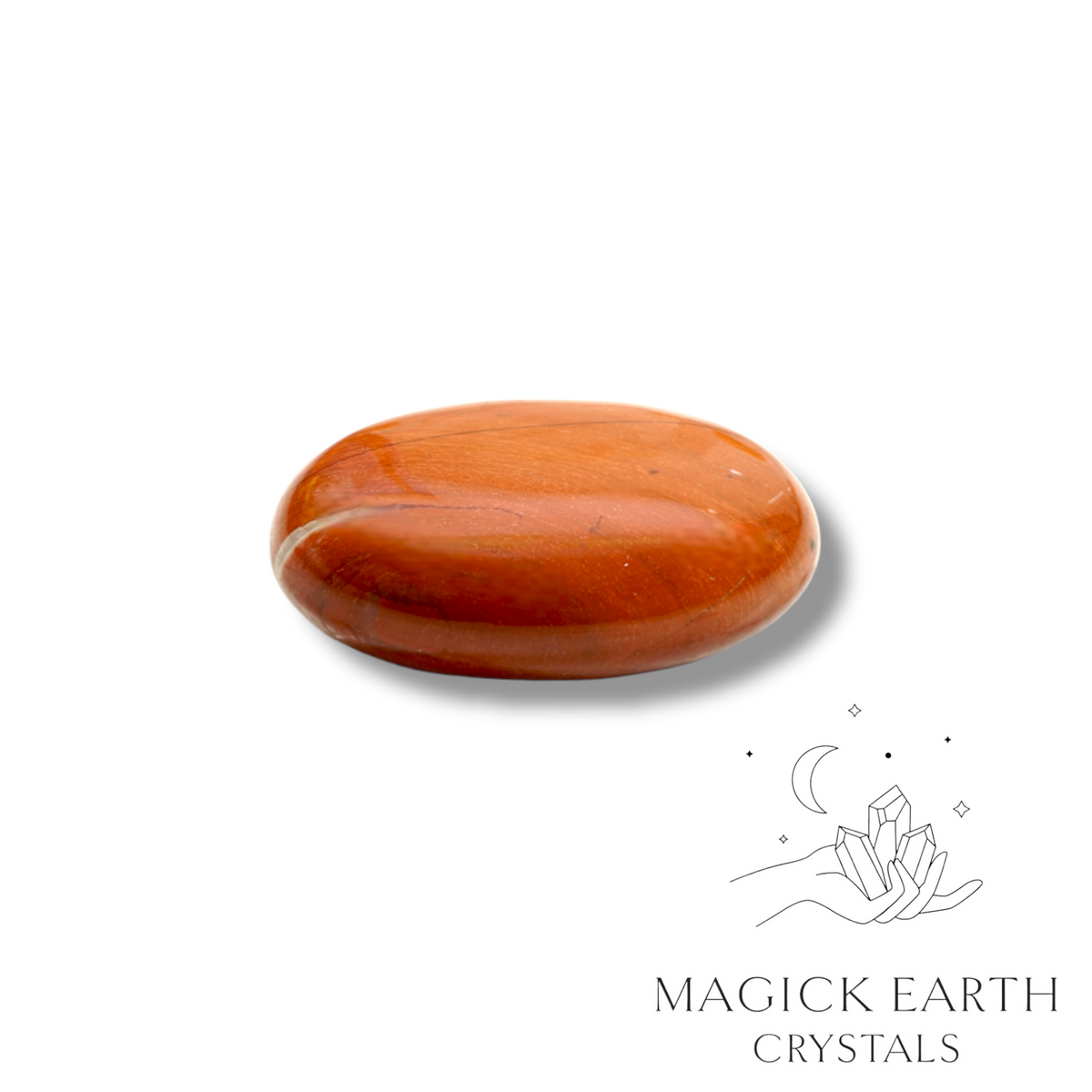 Red Jasper Oval Thumb Stone For Grounded Power