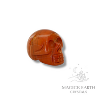 Red Jasper  Carved Tiny  Skull right view