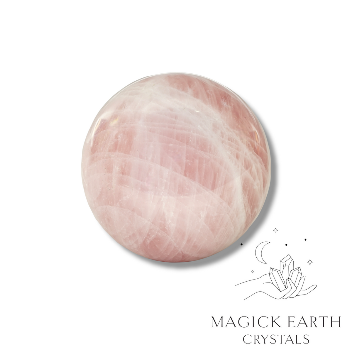 Natural Rose Quartz crystal sphere 50mm  