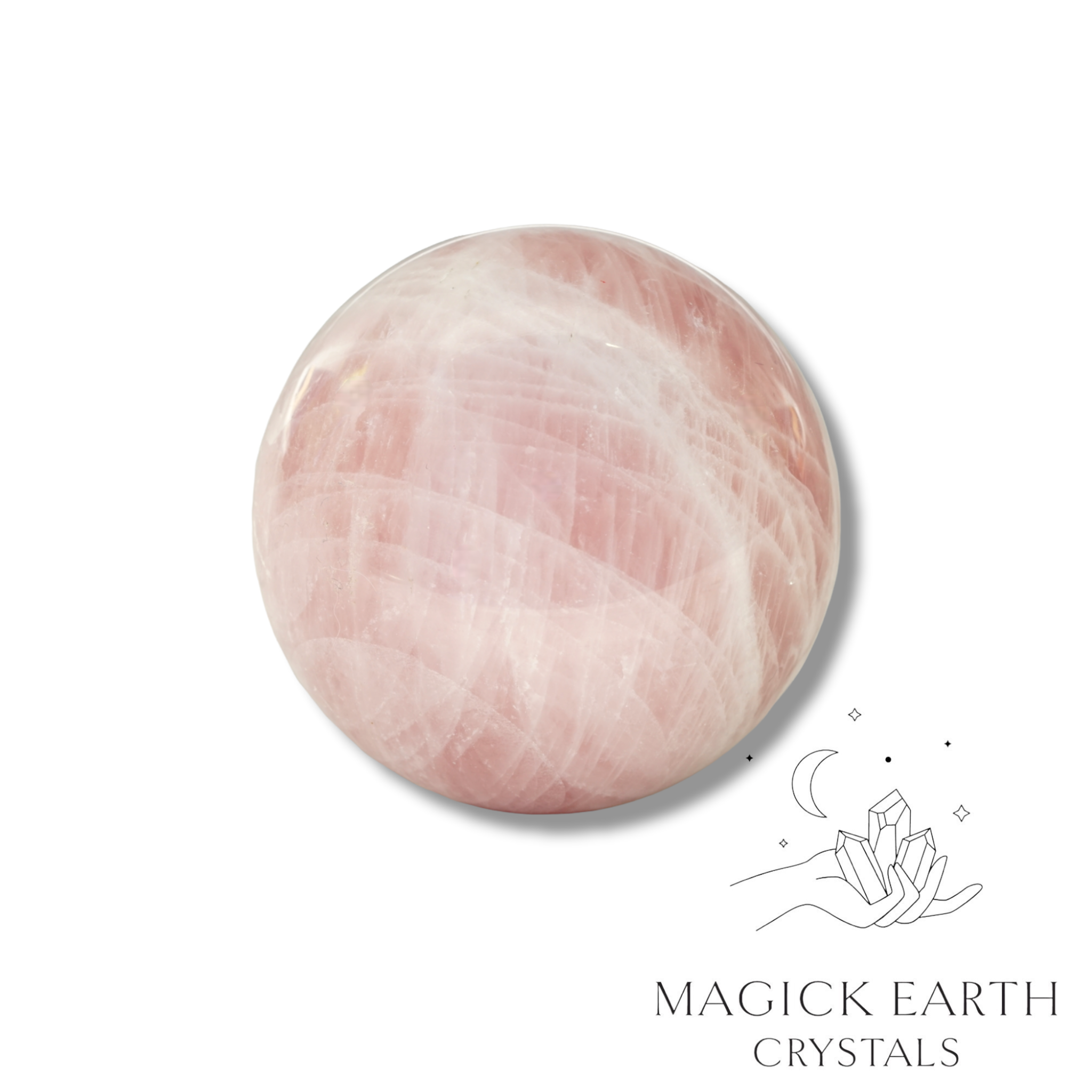 Natural Rose Quartz crystal sphere 50mm  