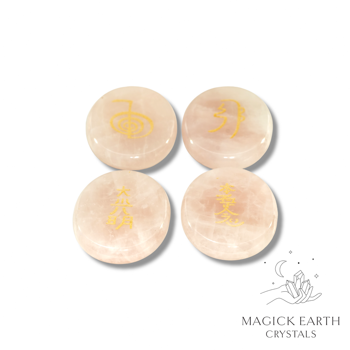 Rose Quartz Reiki Massage Stone Set For Amplified Love