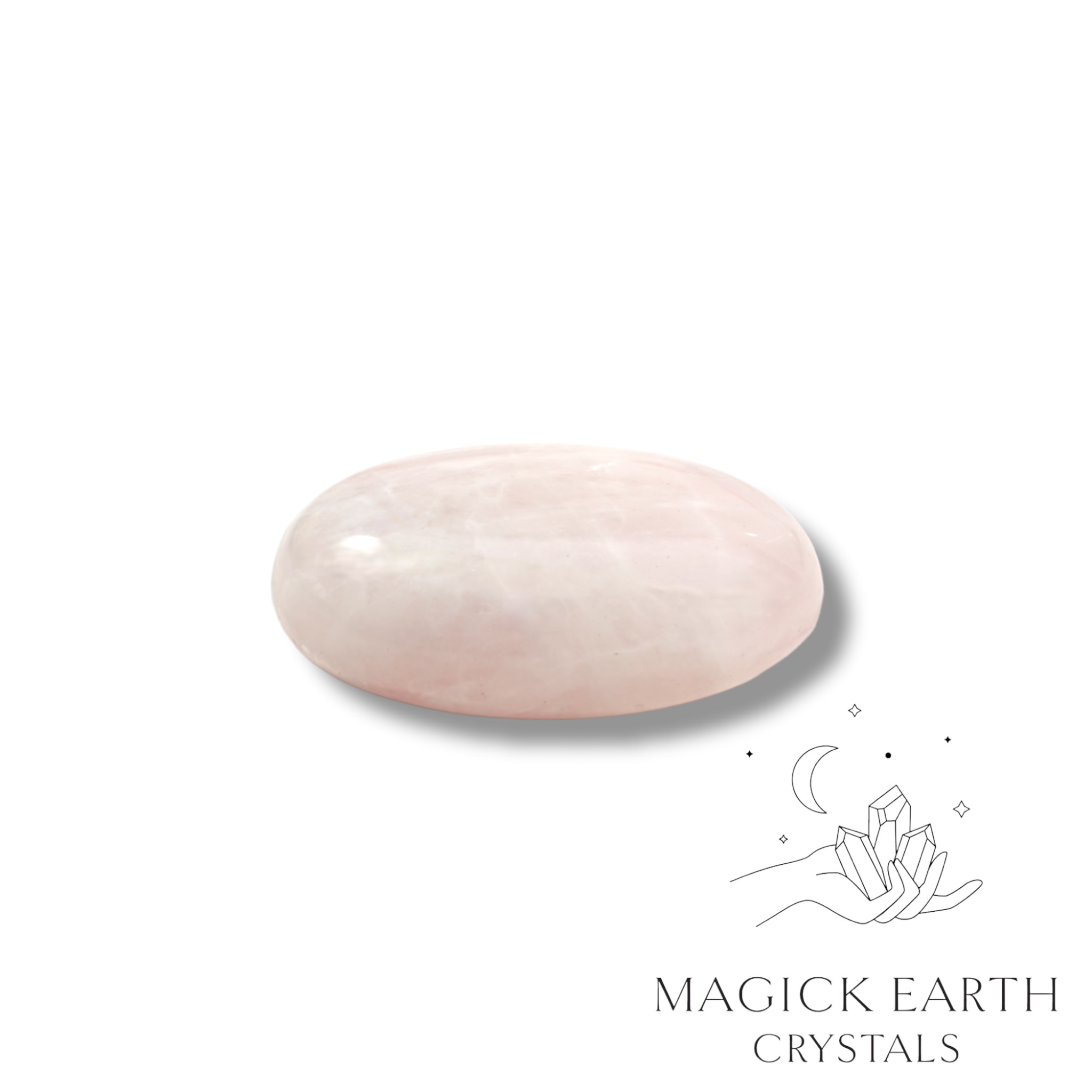 Rose Quartz Oval Thumb Stone For Amplified Love