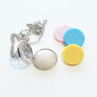Natural Rose Quartz tree of life diffuser pendant view c