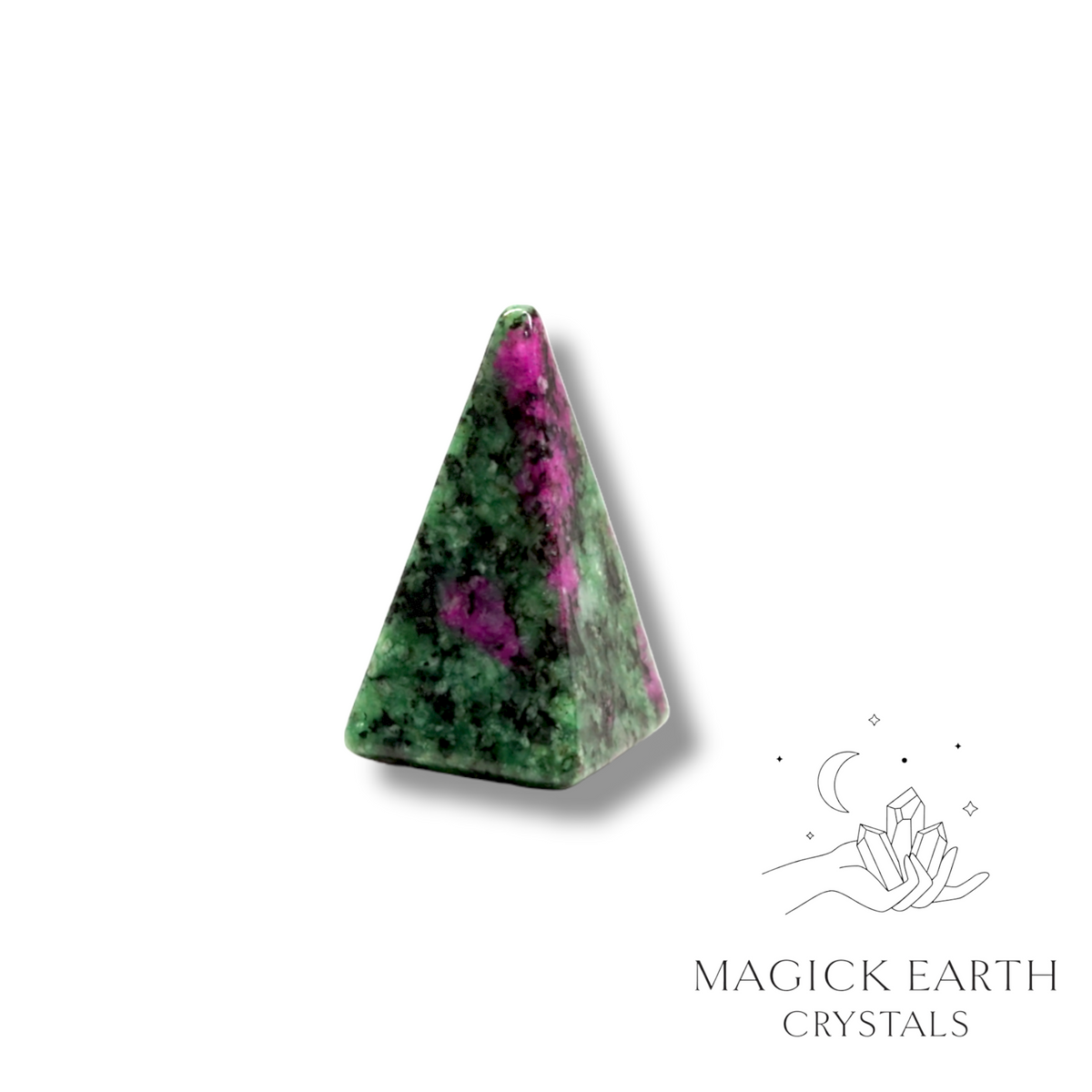 Natural Ruby Zoisite crystal mini pyramid tall