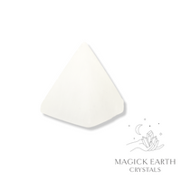  Natural Selenite crystal pyramid view a