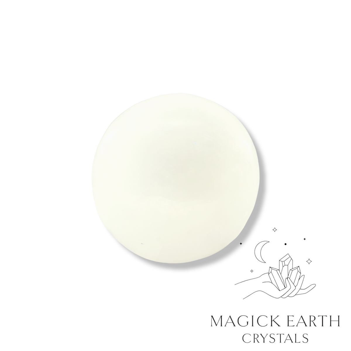 Natural Selenite crystal sphere view-a