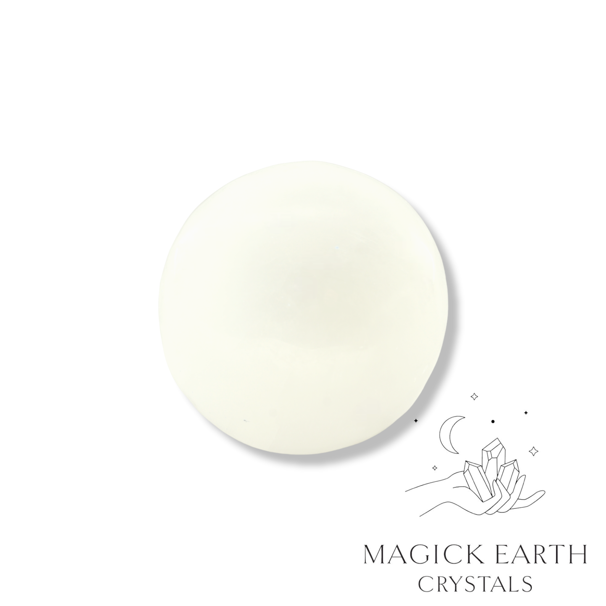 Natural Selenite crystal sphere view-a