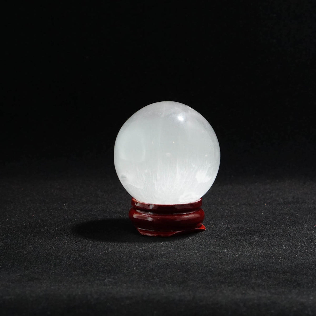 Natural Selenite crystal sphere view-b
