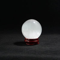 Natural Selenite crystal sphere view-b