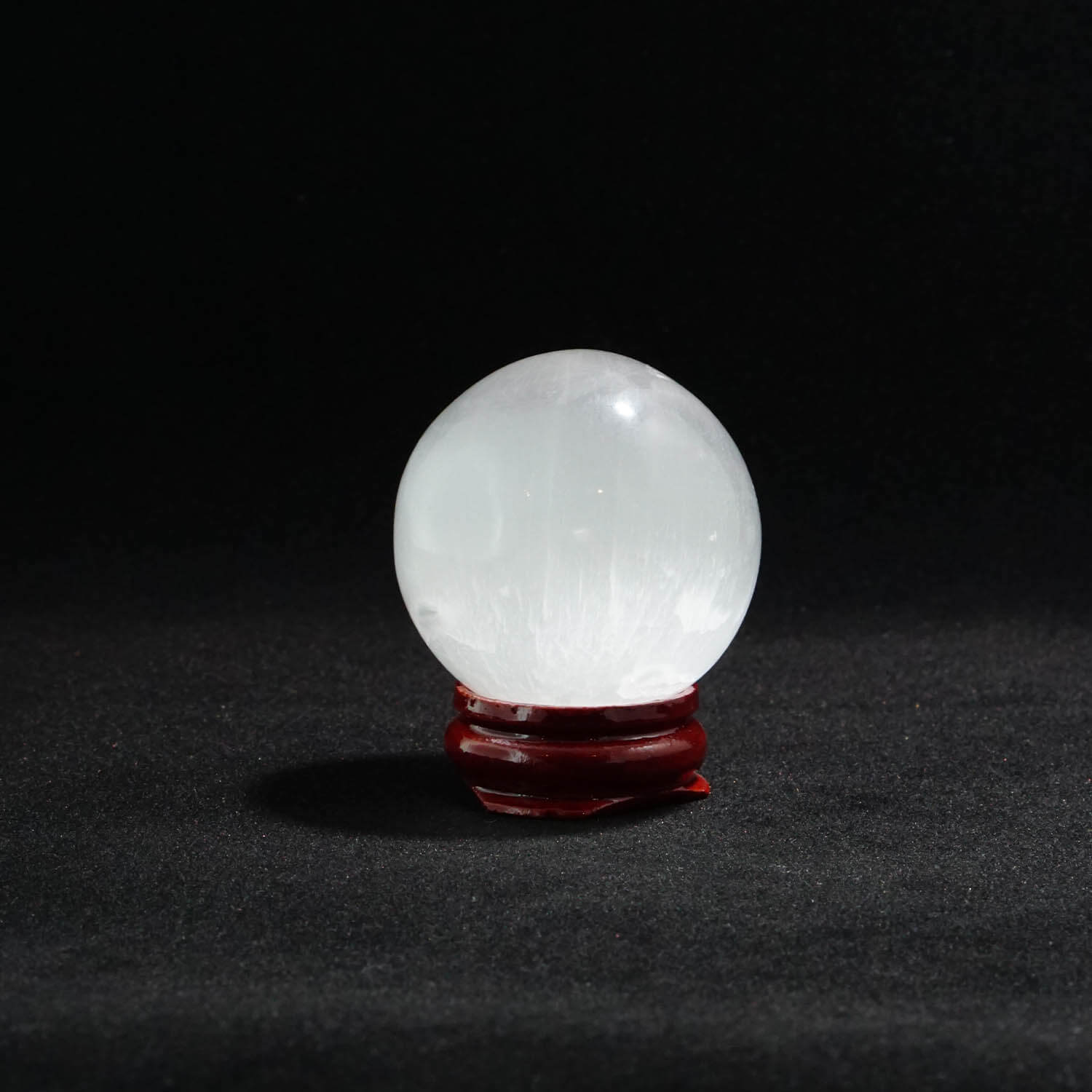 Natural Selenite crystal sphere view-b