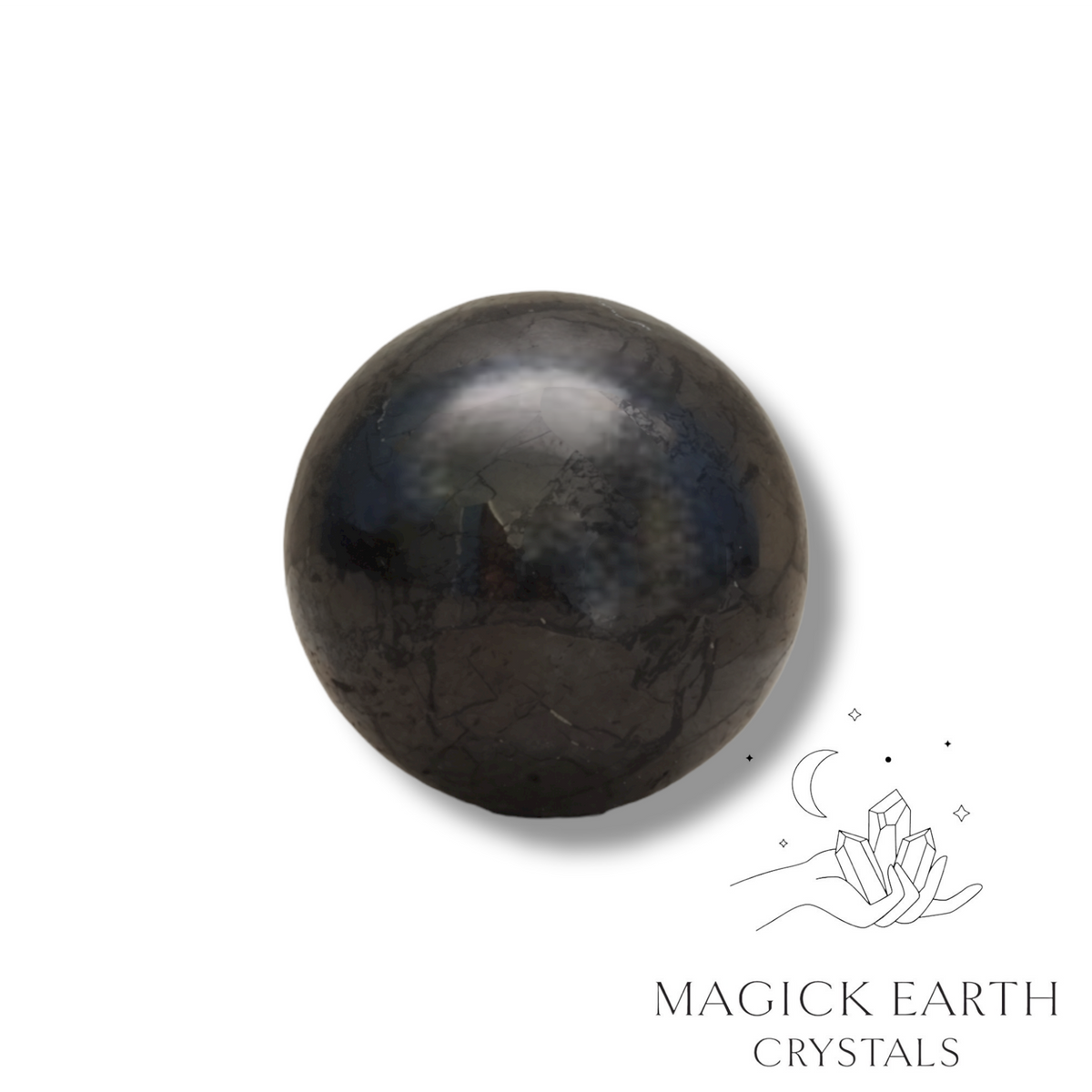 Natural Shungite crystal sphere