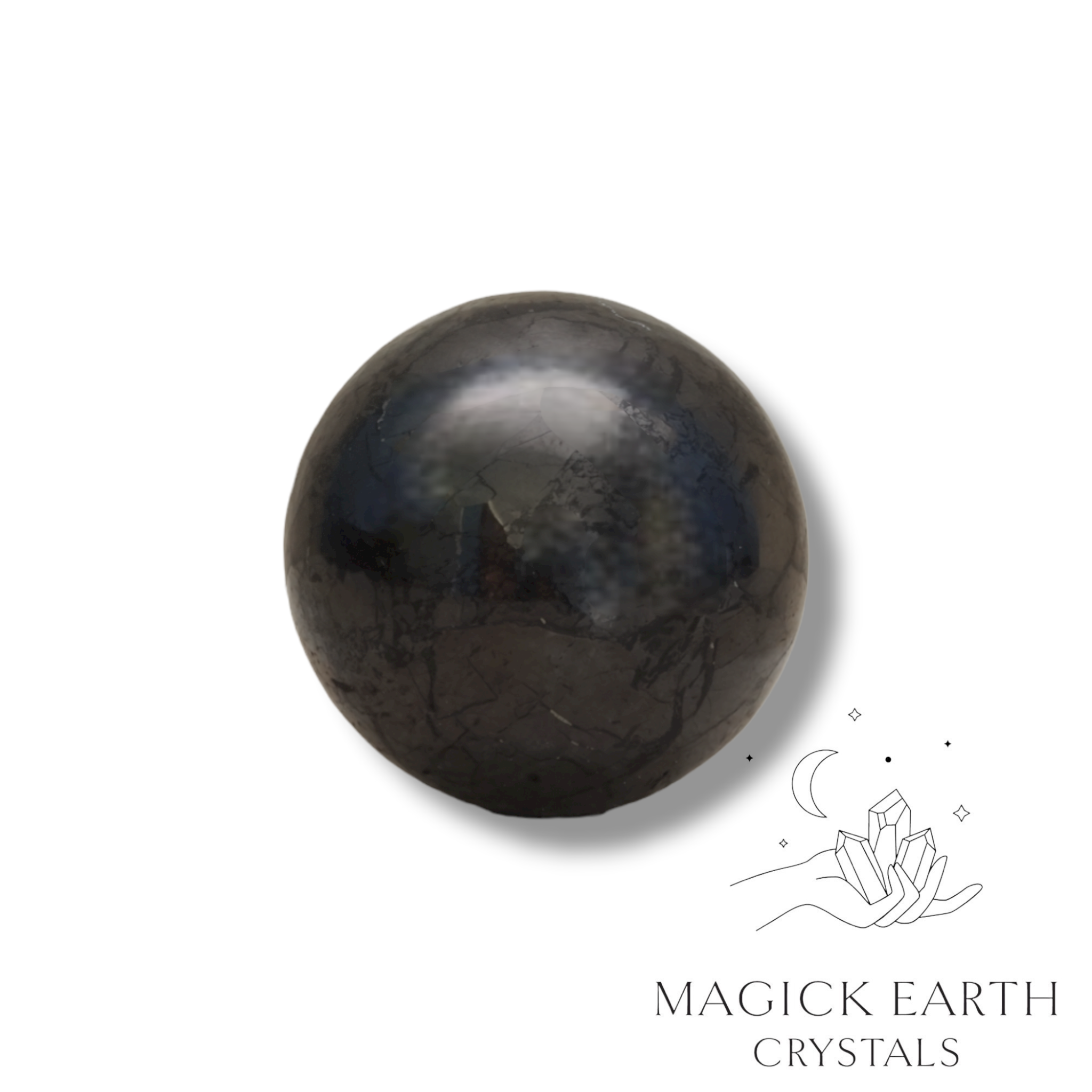 Natural Shungite crystal sphere