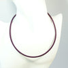 Purple Silk Cord Necklace with Platinum Findings