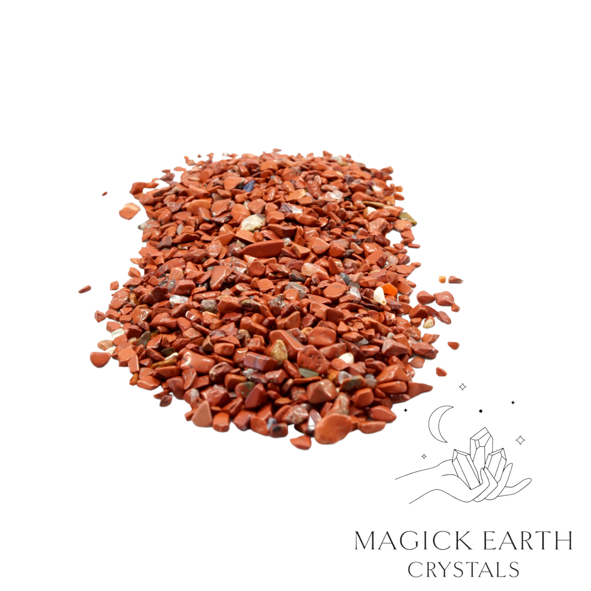 Natural small red jasper crystal chips, 100g loose pile