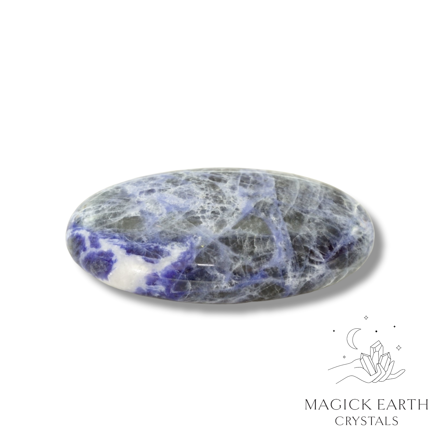Sodalite Oval Massage Stone For Calm Expression